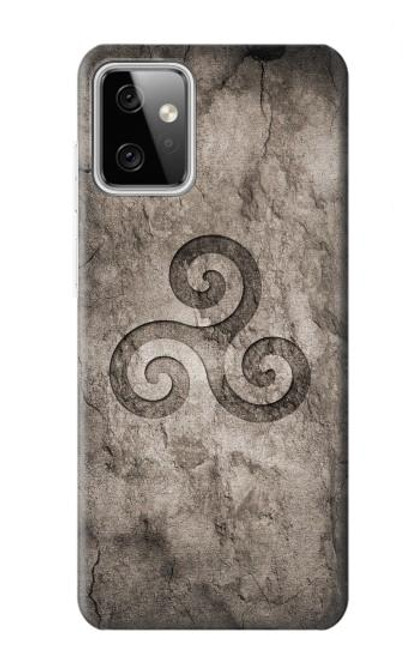 S2892 Symbole Triskele Texture de pierre Etui Coque Housse pour Motorola Moto G Power (2023) 5G