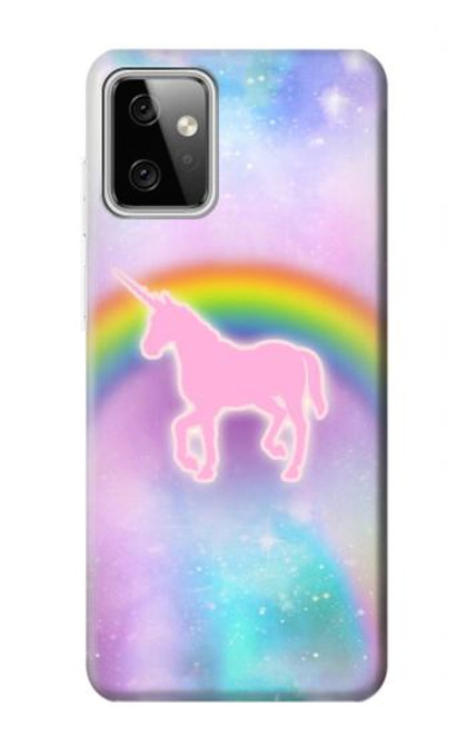 S3070 Arc en ciel pastel ciel Licorne Etui Coque Housse pour Motorola Moto G Power (2023) 5G