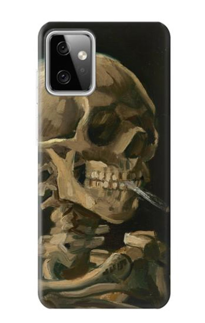 S3358 Vincent Van Gogh Skeleton cigarette Etui Coque Housse pour Motorola Moto G Power (2023) 5G