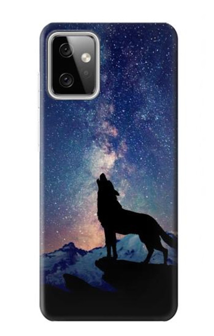 S3555 Loup Hurlant Million étoiles Etui Coque Housse pour Motorola Moto G Power (2023) 5G