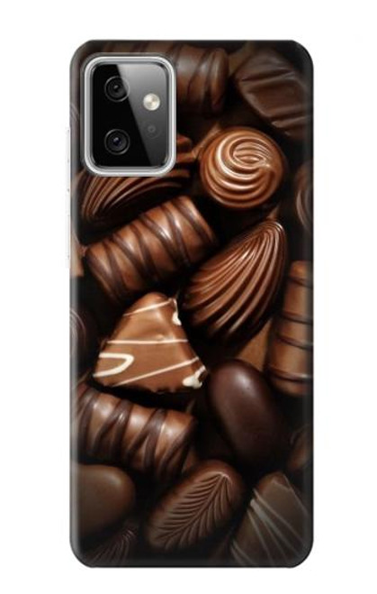 S3840 Amateurs de chocolat au lait au chocolat noir Etui Coque Housse pour Motorola Moto G Power (2023) 5G