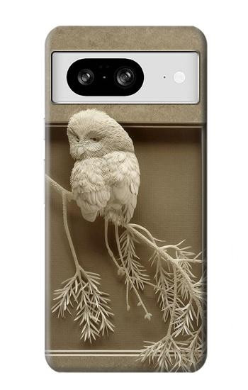 S1386 Sculpture papier Chouette Etui Coque Housse pour Google Pixel 8