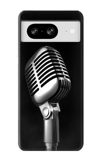 S1672 Rétro Musique Jazz Microphone Etui Coque Housse pour Google Pixel 8
