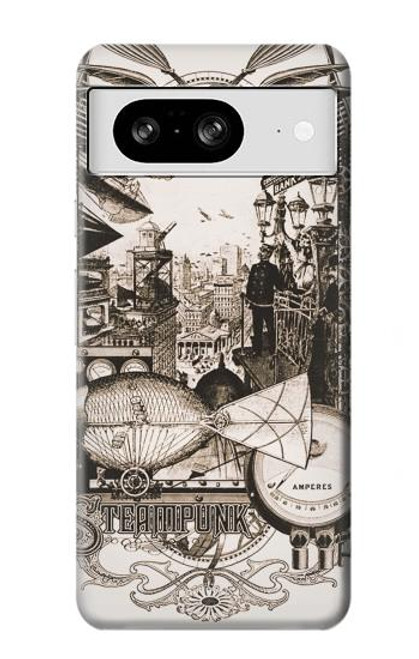 S1681 Dessin steampunk Etui Coque Housse pour Google Pixel 8
