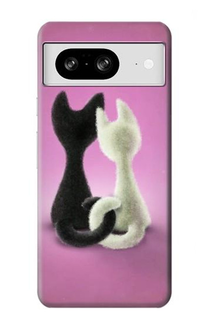 S1832 Chat d'amour Etui Coque Housse pour Google Pixel 8