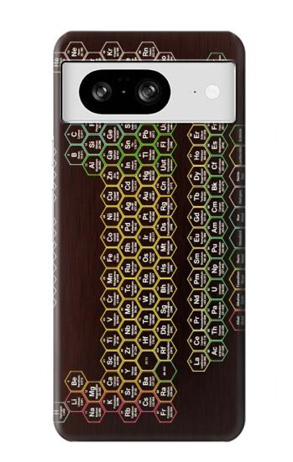 S3544 Néon Honeycomb Tableau périodique Etui Coque Housse pour Google Pixel 8