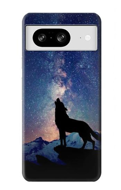 S3555 Loup Hurlant Million étoiles Etui Coque Housse pour Google Pixel 8