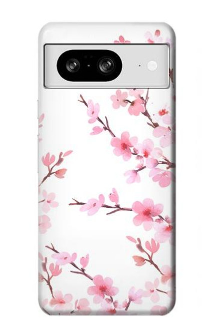 S3707 Fleur de cerisier rose fleur de printemps Etui Coque Housse pour Google Pixel 8