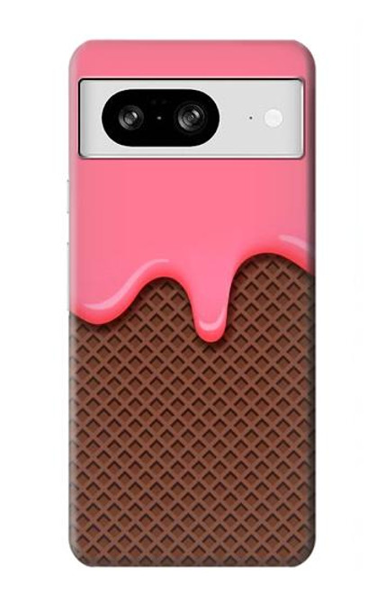 S3754 Cornet de crème glacée à la fraise Etui Coque Housse pour Google Pixel 8