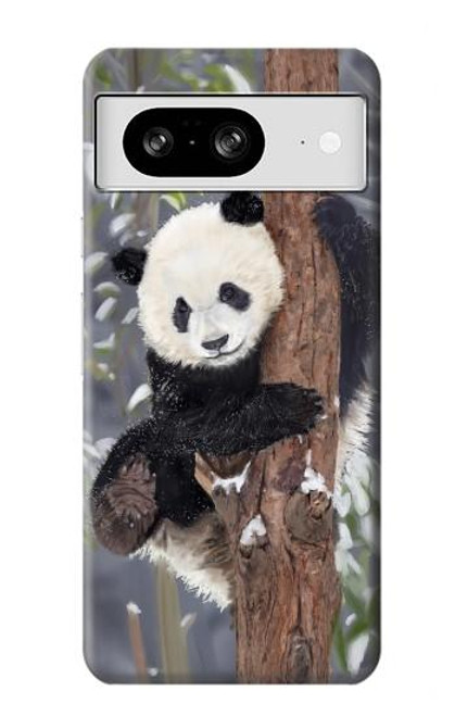 S3793 Peinture de neige mignon bébé panda Etui Coque Housse pour Google Pixel 8