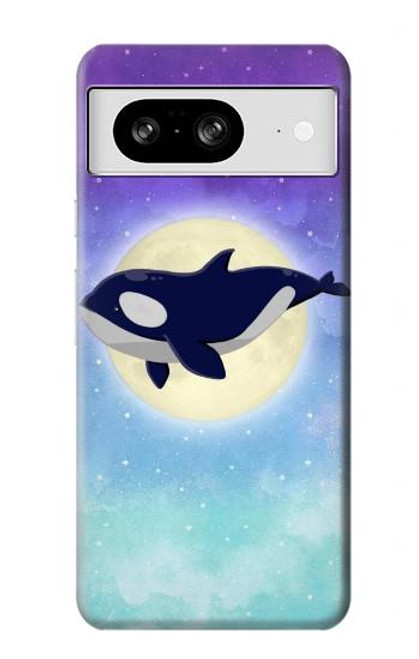 S3807 Killer Whale Orca Lune Pastel Fantaisie Etui Coque Housse pour Google Pixel 8