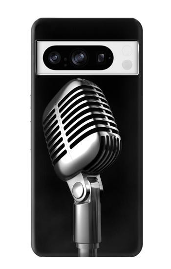 S1672 Rétro Musique Jazz Microphone Etui Coque Housse pour Google Pixel 8 pro