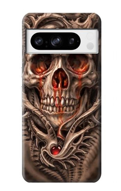 S1675 Crâne sang Tatouage Etui Coque Housse pour Google Pixel 8 pro