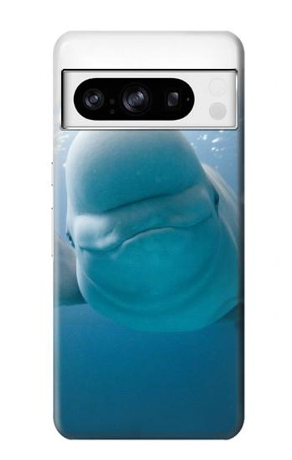 S1801 Béluga Sourire baleine Etui Coque Housse pour Google Pixel 8 pro