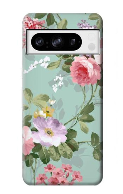 S2178 Peinture Fleur Art Floral Etui Coque Housse pour Google Pixel 8 pro