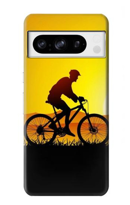 S2385 Vélo Vélo Coucher de soleil Etui Coque Housse pour Google Pixel 8 pro