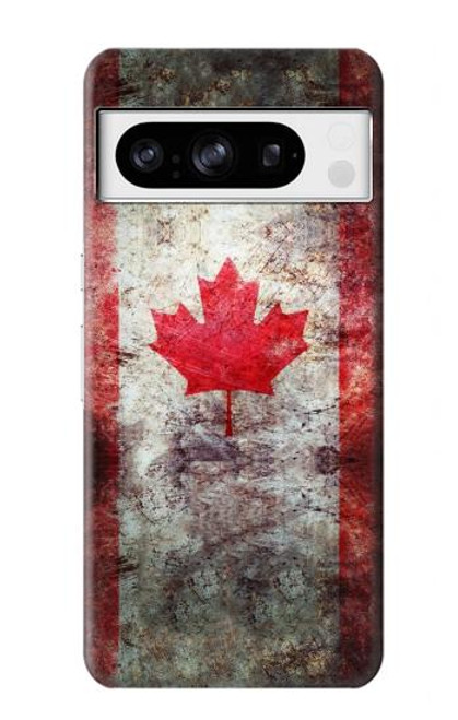 S2490 Canada Feuille d'érable Drapeau Texture Etui Coque Housse pour Google Pixel 8 pro