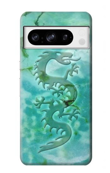 S2653 Dragon Vert Turquoise Pierre Graphique Etui Coque Housse pour Google Pixel 8 pro