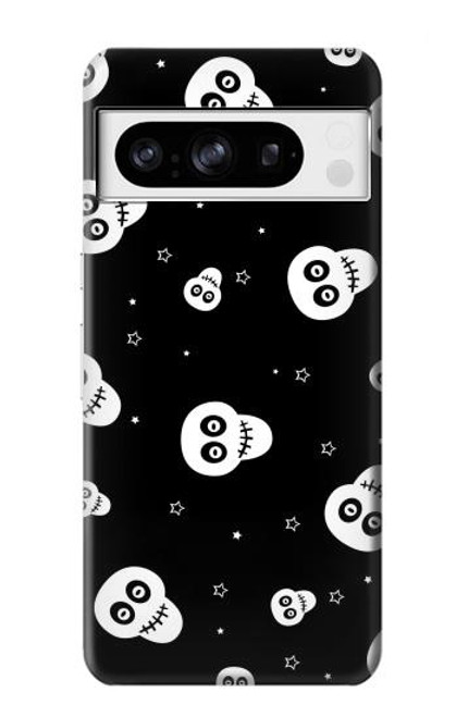 S3261 Sourire Crâne Motif Halloween Etui Coque Housse pour Google Pixel 8 pro