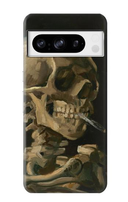 S3358 Vincent Van Gogh Skeleton cigarette Etui Coque Housse pour Google Pixel 8 pro