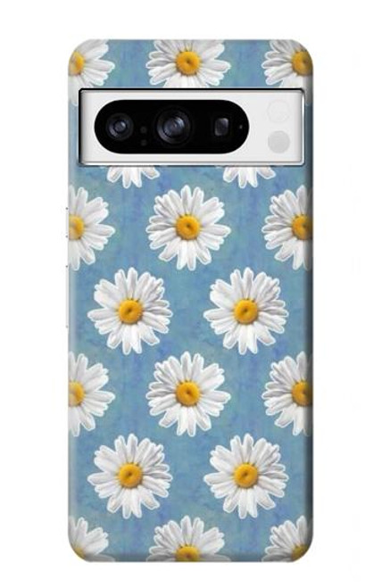 S3454 Marguerite Florale Etui Coque Housse pour Google Pixel 8 pro