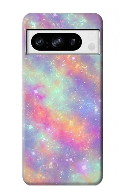 S3706 Arc-en-ciel pastel Galaxy Pink Sky Etui Coque Housse pour Google Pixel 8 pro