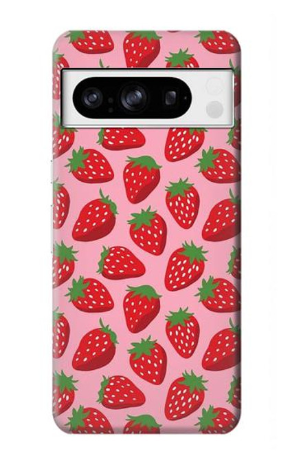 S3719 Modèle de fraise Etui Coque Housse pour Google Pixel 8 pro