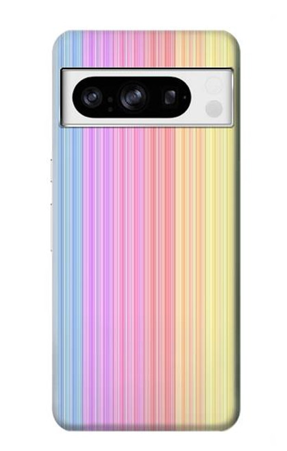 S3849 Couleurs verticales colorées Etui Coque Housse pour Google Pixel 8 pro