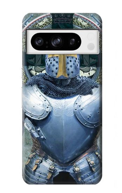 S3864 Templier Médiéval Chevalier Armure Lourde Etui Coque Housse pour Google Pixel 8 pro