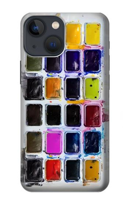 S3956 Graphique de boîte à palette aquarelle Etui Coque Housse pour iPhone 14