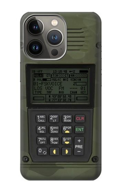 S3959 Impression graphique de la radio militaire Etui Coque Housse pour iPhone 14 Pro