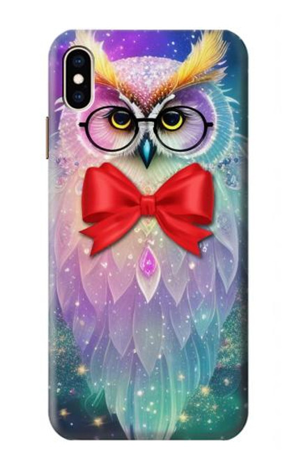 S3934 Hibou nerd fantastique Etui Coque Housse pour iPhone XS Max