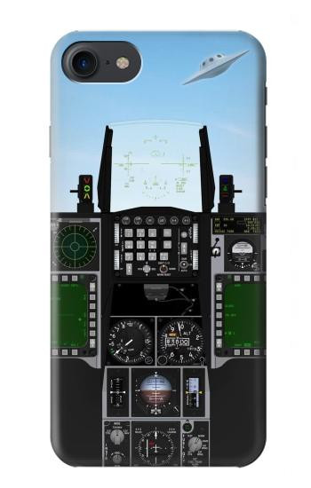 S3933 Avion de chasse OVNI Etui Coque Housse pour iPhone 7, iPhone 8, iPhone SE (2020) (2022)