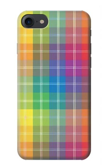 S3942 Tartan à carreaux arc-en-ciel LGBTQ Etui Coque Housse pour iPhone 7, iPhone 8, iPhone SE (2020) (2022)