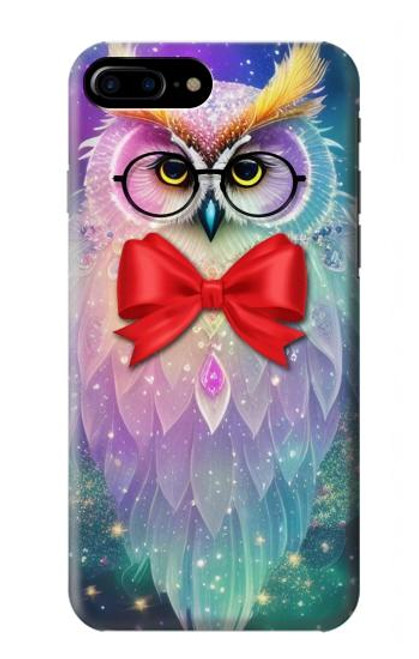 S3934 Hibou nerd fantastique Etui Coque Housse pour iPhone 7 Plus, iPhone 8 Plus