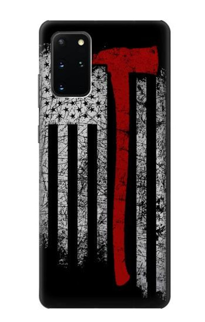 S3958 Drapeau de hache de pompier Etui Coque Housse pour Samsung Galaxy S20 Plus, Galaxy S20+