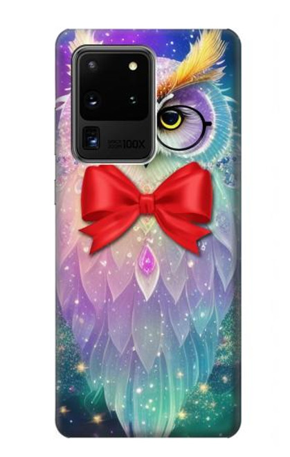 S3934 Hibou nerd fantastique Etui Coque Housse pour Samsung Galaxy S20 Ultra