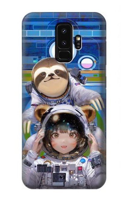 S3915 Costume d'astronaute paresseux pour bébé fille raton laveur Etui Coque Housse pour Samsung Galaxy S9 Plus