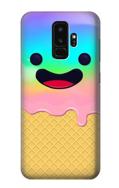 S3939 Sourire mignon de crème glacée Etui Coque Housse pour Samsung Galaxy S9 Plus