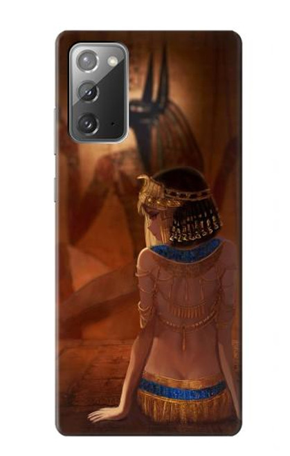 S3919 La reine égyptienne Cléopâtre Anubis Etui Coque Housse pour Samsung Galaxy Note 20