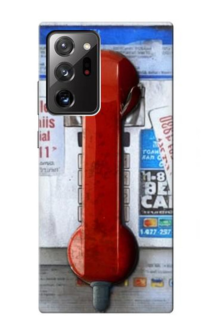 S3925 Collage Téléphone Public Vintage Etui Coque Housse pour Samsung Galaxy Note 20 Ultra, Ultra 5G
