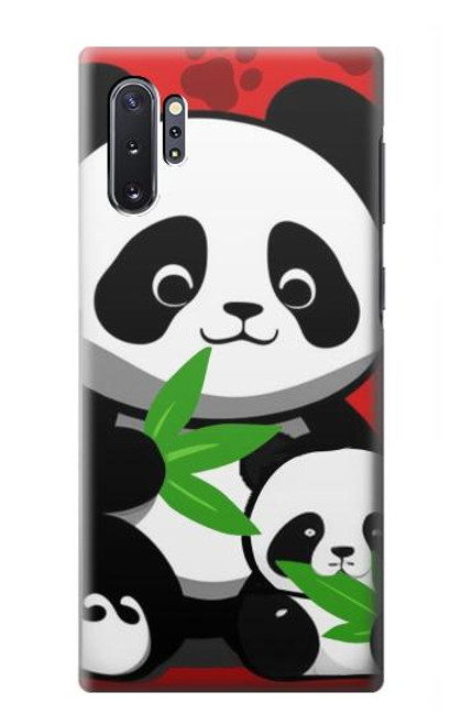 S3929 Panda mignon mangeant du bambou Etui Coque Housse pour Samsung Galaxy Note 10 Plus