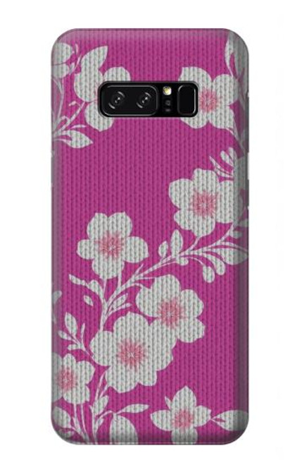 S3924 Fond rose fleur de cerisier Etui Coque Housse pour Note 8 Samsung Galaxy Note8