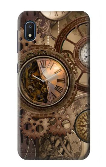 S3927 Boussole Horloge Gage Steampunk Etui Coque Housse pour Samsung Galaxy A10e