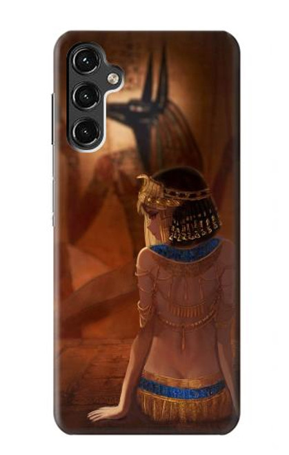 S3919 La reine égyptienne Cléopâtre Anubis Etui Coque Housse pour Samsung Galaxy A14 5G