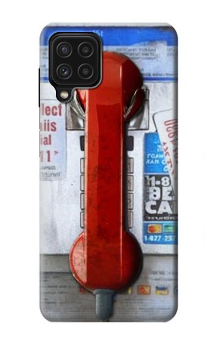 S3925 Collage Téléphone Public Vintage Etui Coque Housse pour Samsung Galaxy A22 4G