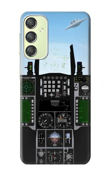 S3933 Avion de chasse OVNI Etui Coque Housse pour Samsung Galaxy A24 4G
