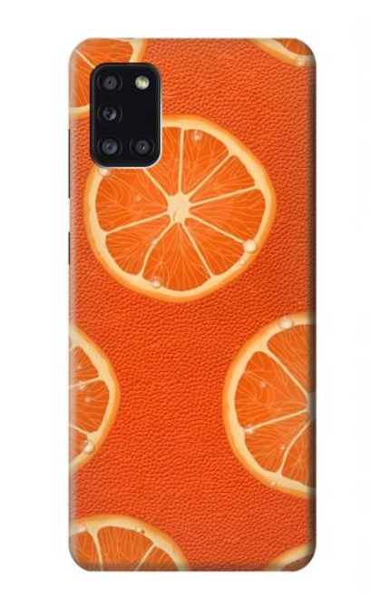 S3946 Motif orange sans couture Etui Coque Housse pour Samsung Galaxy A31