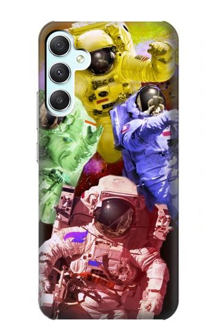 S3914 Galaxie colorée de costume d'astronaute de nébuleuse Etui Coque Housse pour Samsung Galaxy A34 5G