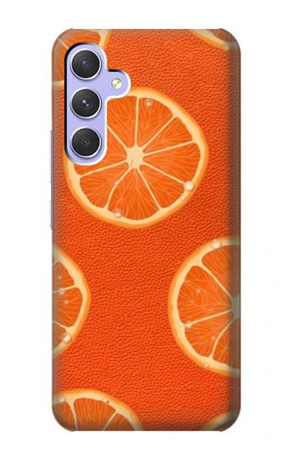 S3946 Motif orange sans couture Etui Coque Housse pour Samsung Galaxy A54 5G